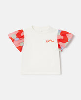 Contrast Sleeve Graphic T-Shirt