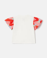 Contrast Sleeve Graphic T-Shirt