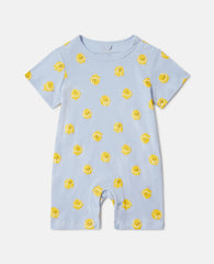 Tennis Ball Print Bib And Romper Set