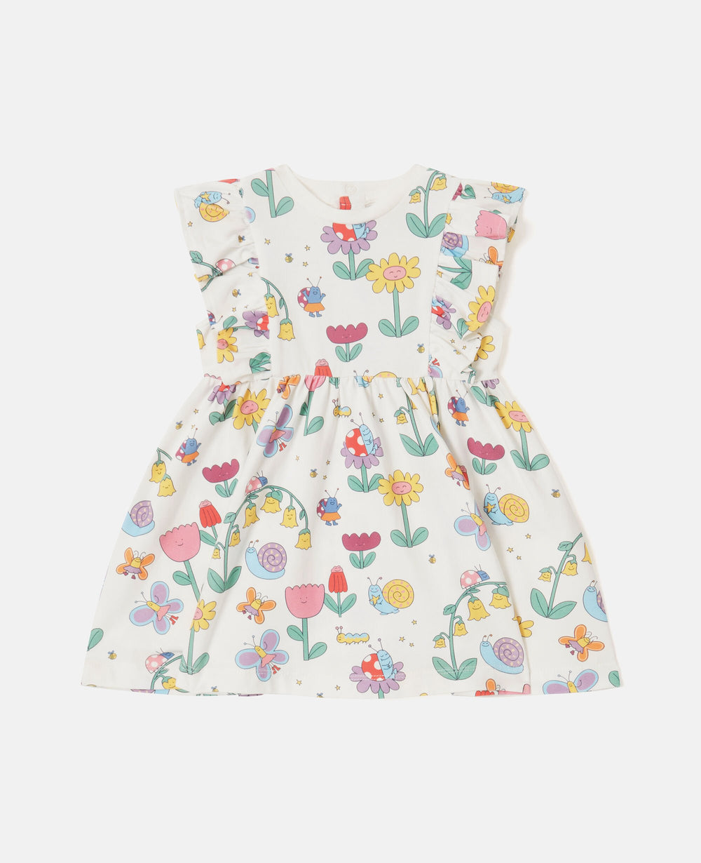 Floral Print Cap-Sleeve Dress
