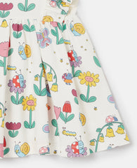 Floral Print Cap-Sleeve Dress