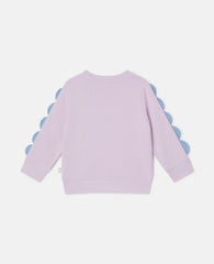 Fish Graphic Scallop Sleeve Sweatshirt