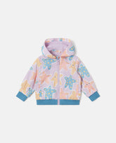 Starfish Print Zipper-Up Jacket