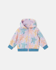 Starfish Print Zipper-Up Jacket