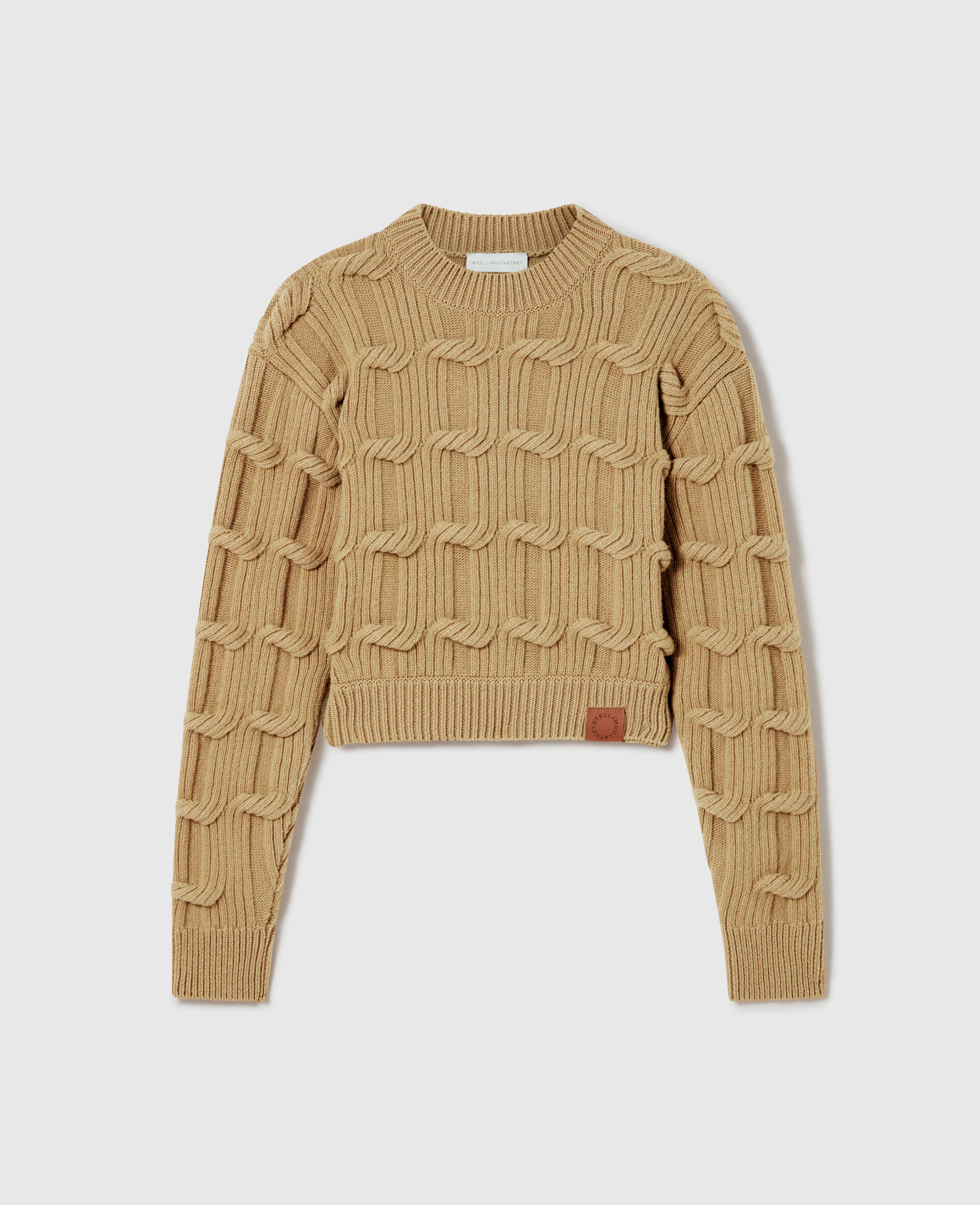 Falabella Cable-Knit Crewneck Jumper