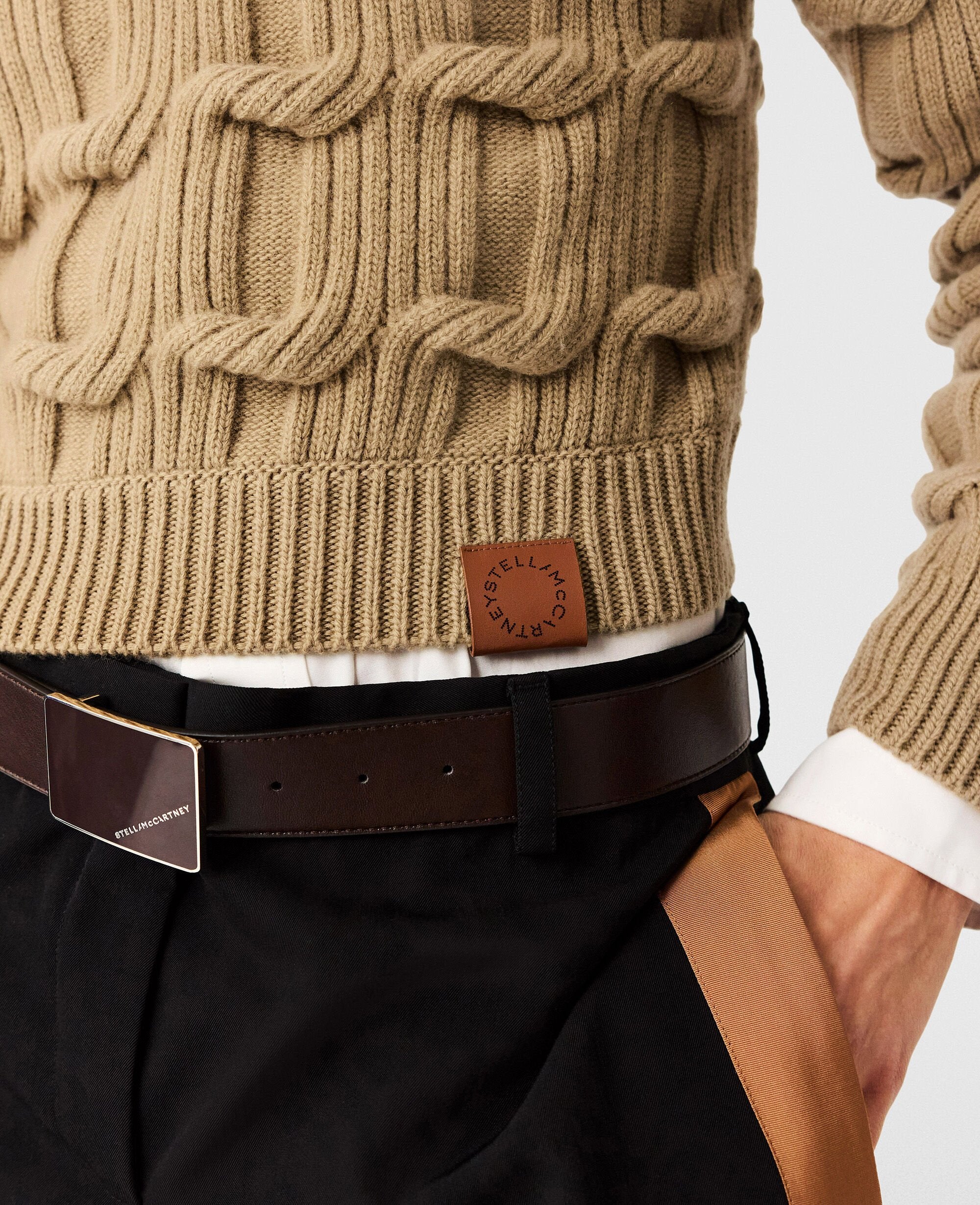 Falabella Cable-Knit Crewneck Jumper
