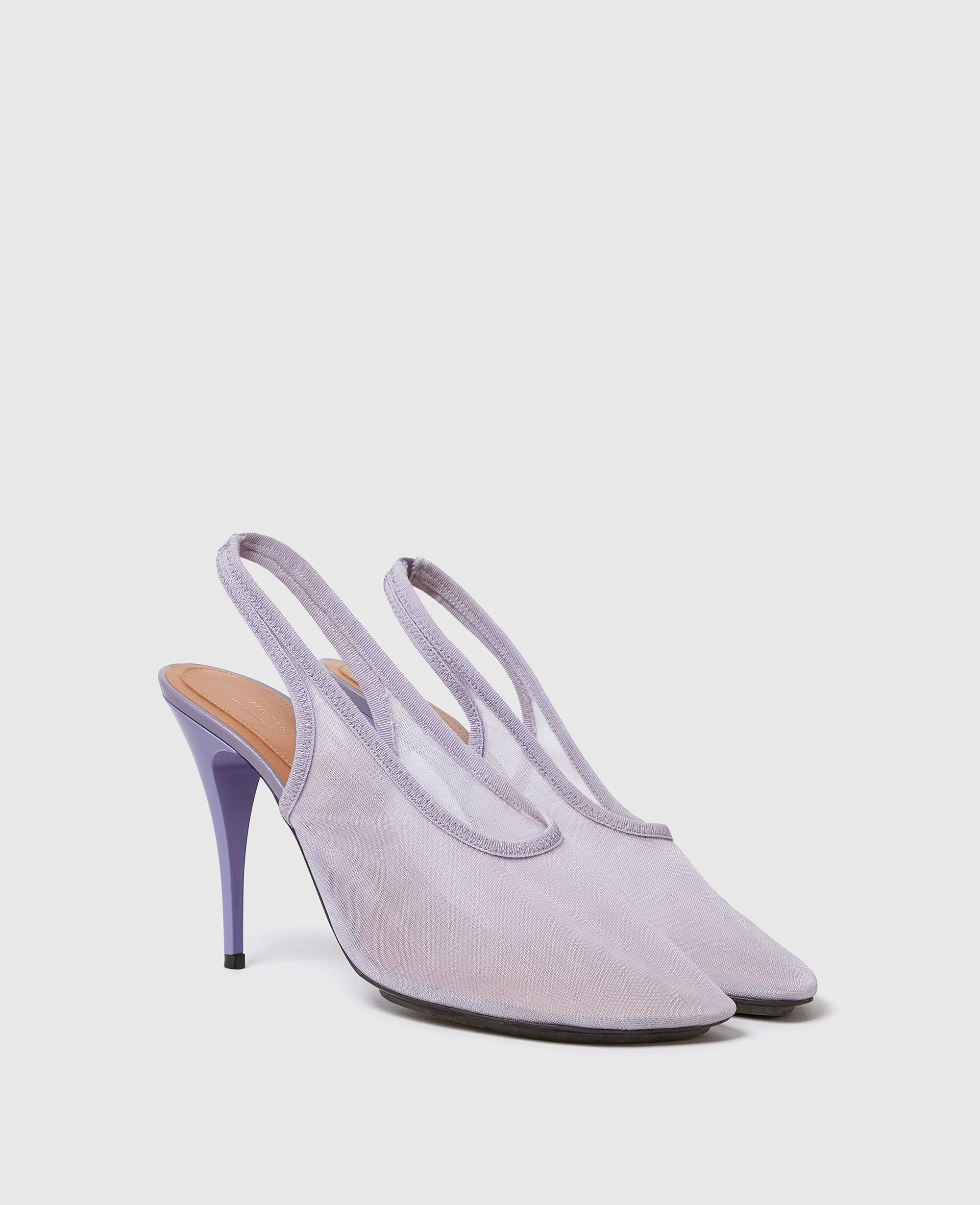 Slingback Stretch Mesh Pumps