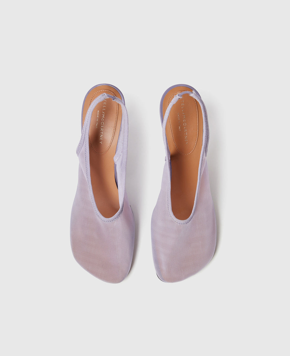 Slingback Stretch Mesh Pumps