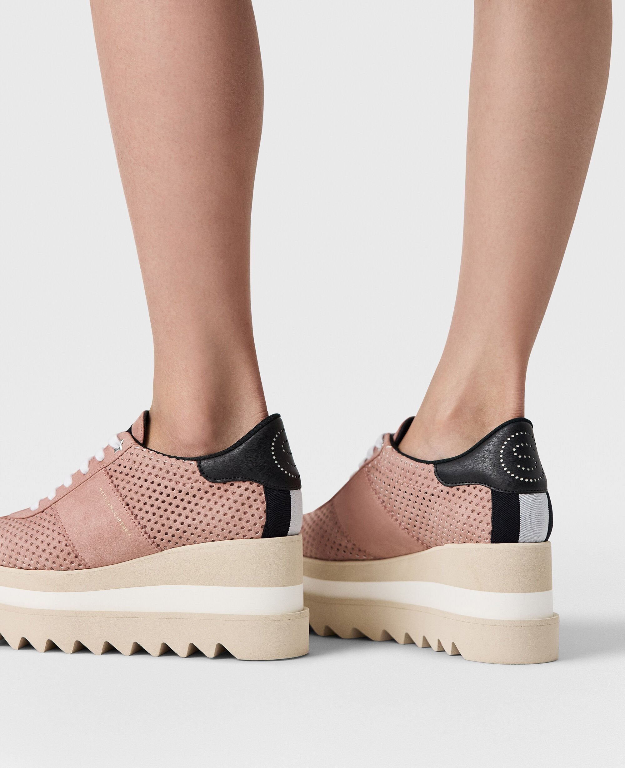 Sneak-Elyse Perforated Platform Sneakers