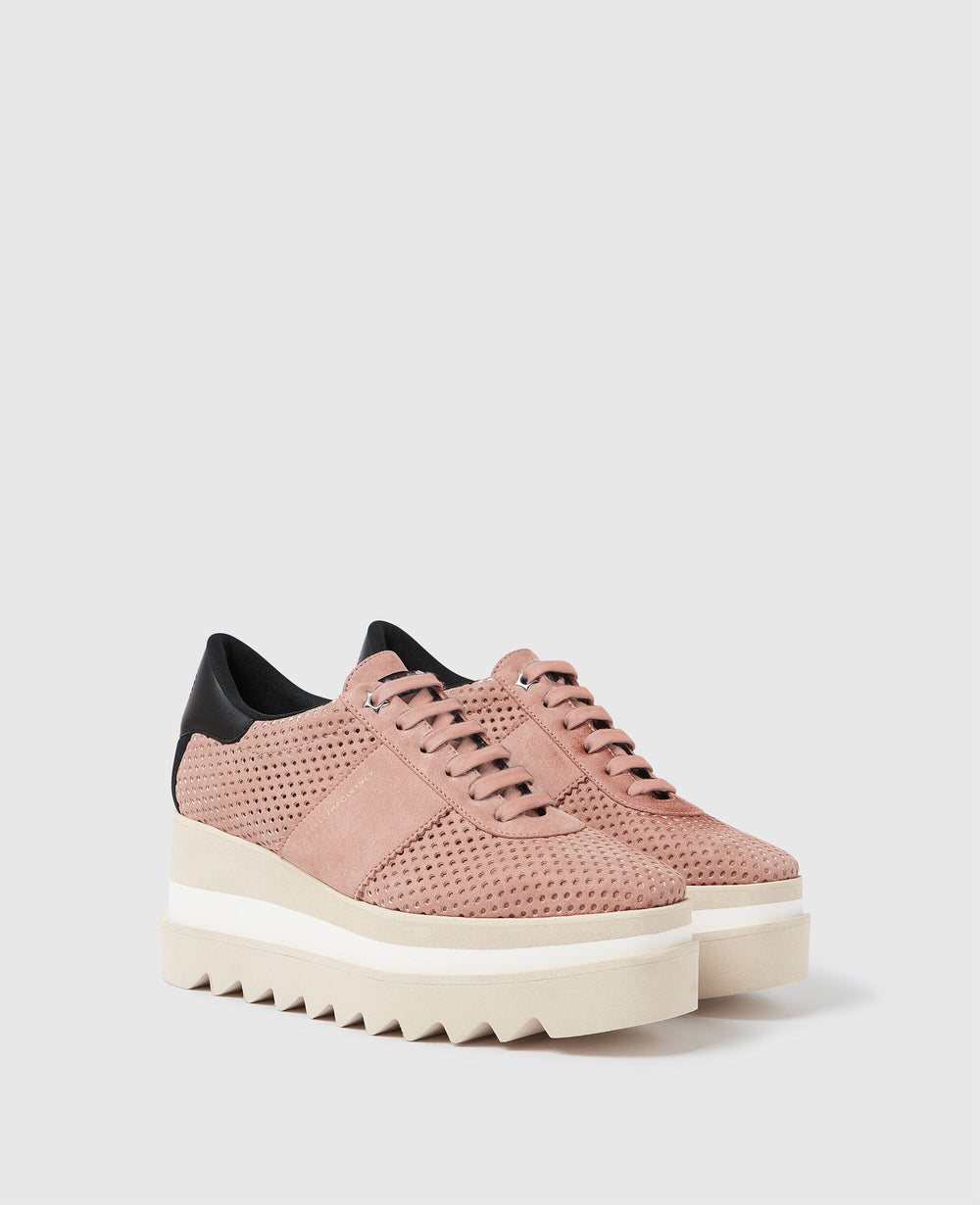 Sneak-Elyse Perforated Platform Sneakers