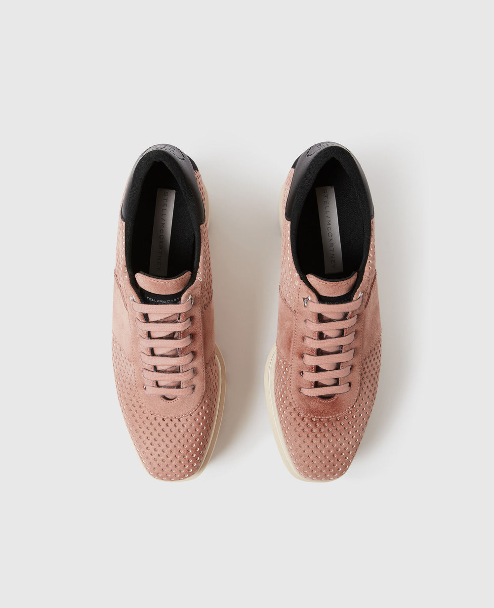 Sneak-Elyse Perforated Platform Sneakers