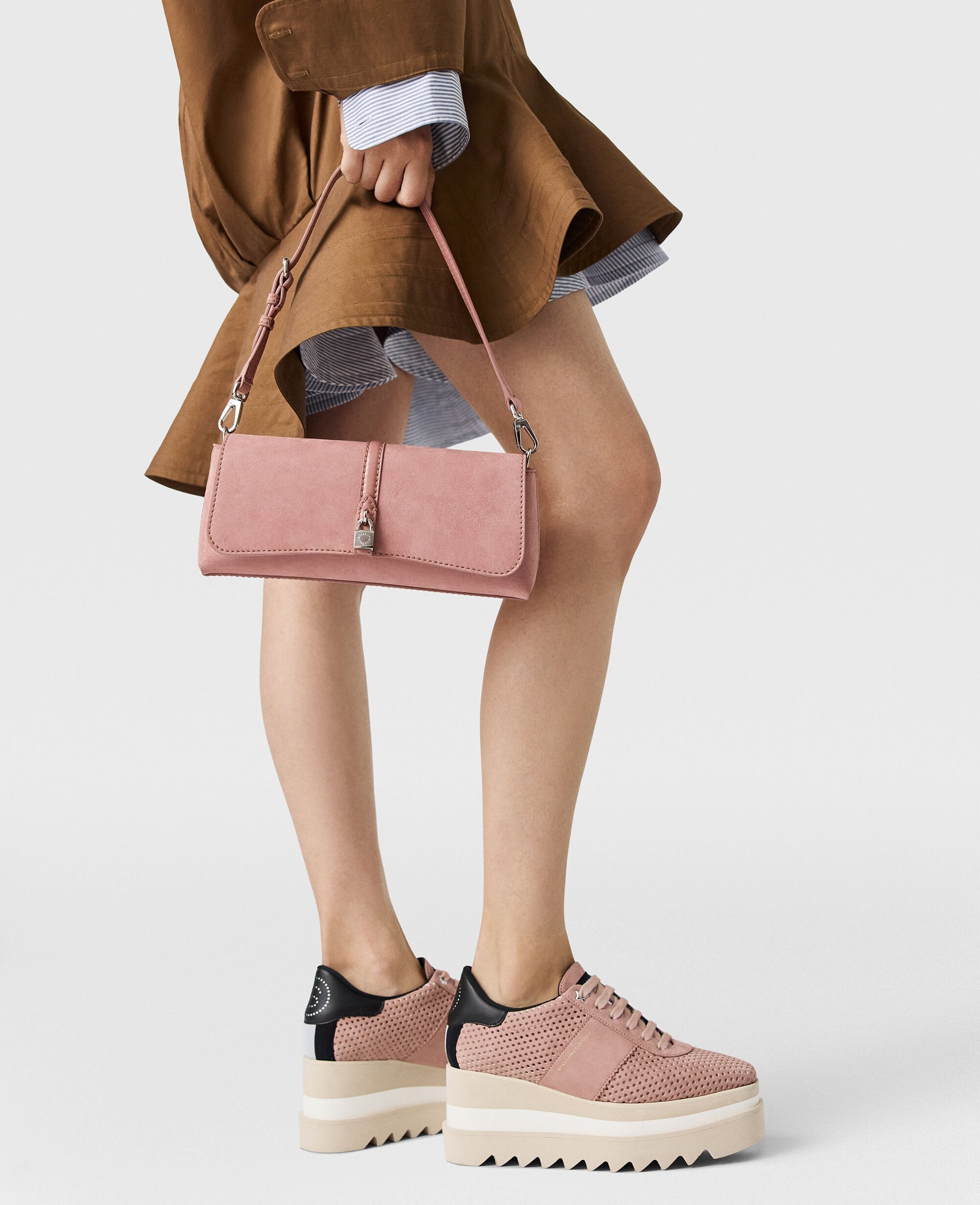 Sneak-Elyse Perforated Platform Sneakers
