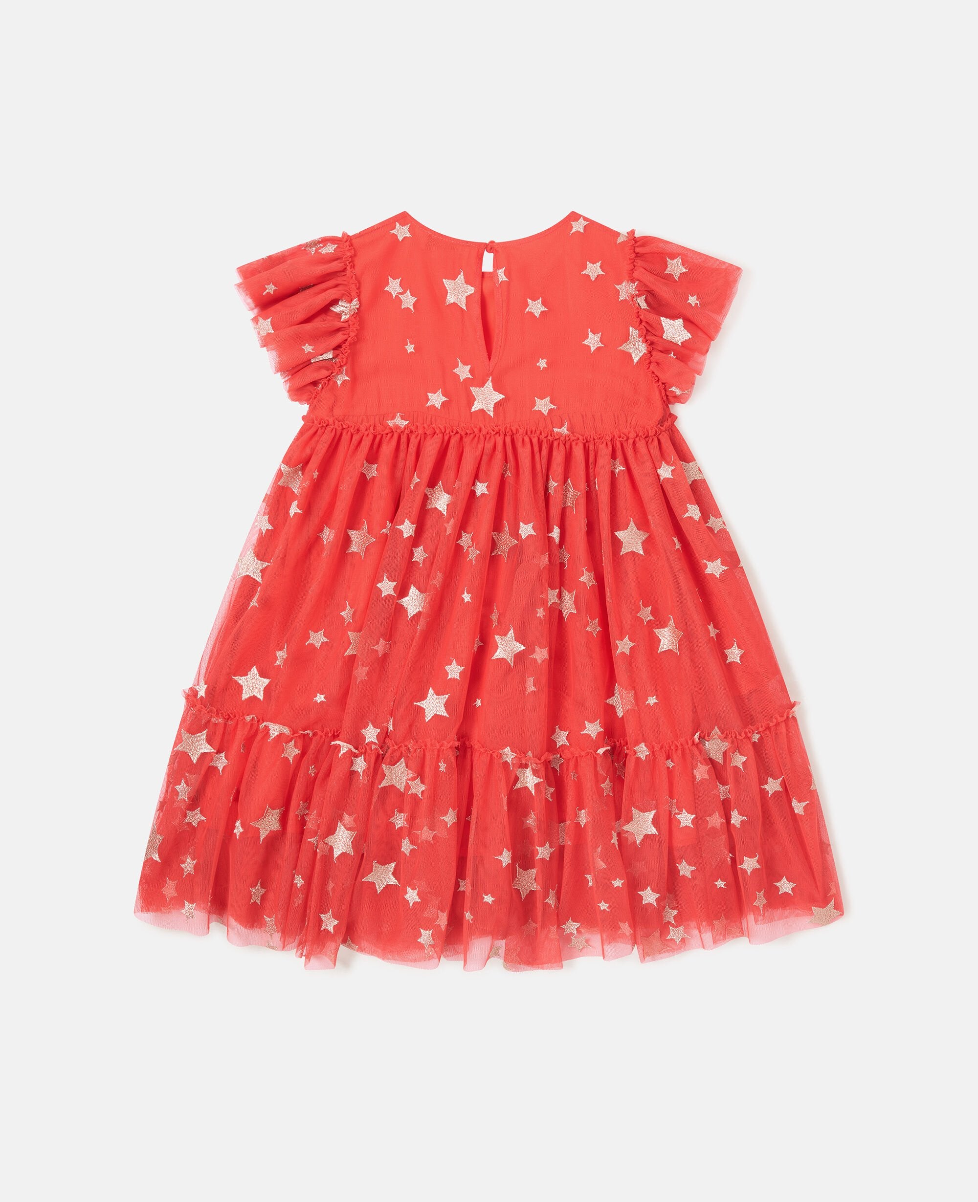 Star-Embroidered Tulle Dress