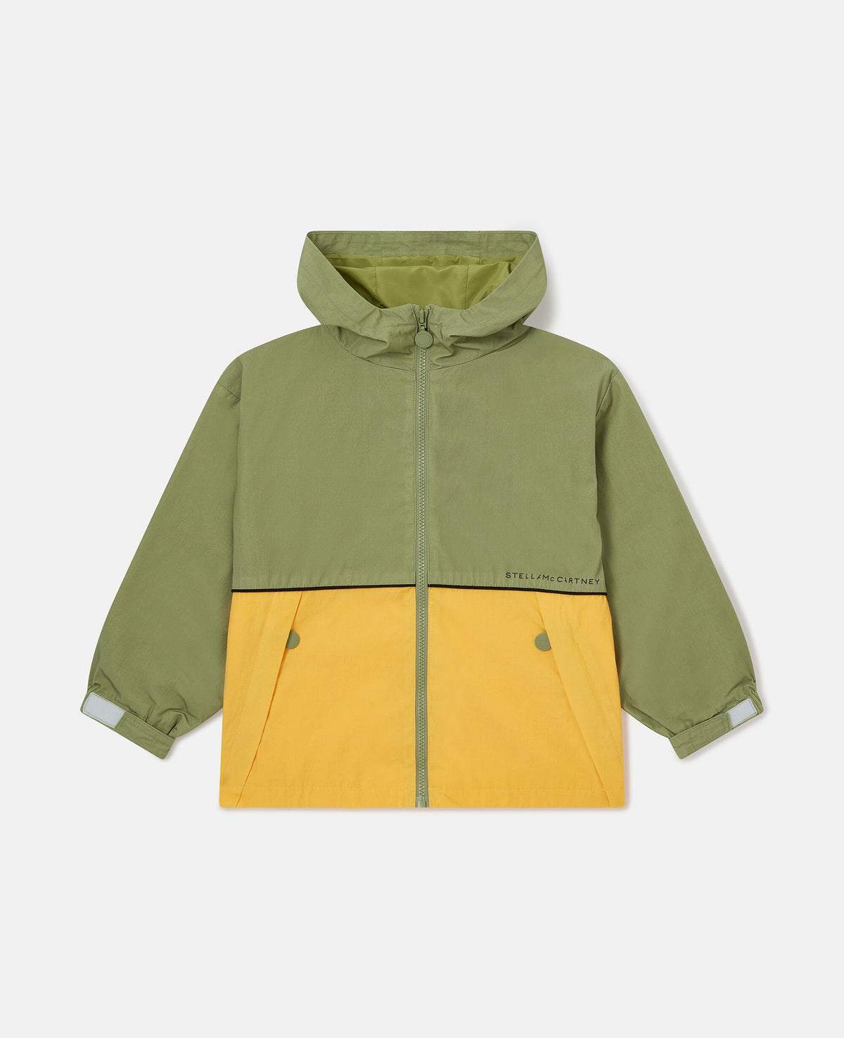 Colour Block Hooded Raincoat