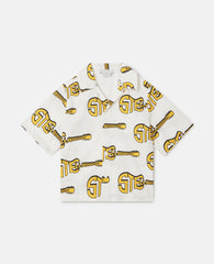 Guitar Print Short-Sleeve Shirt
