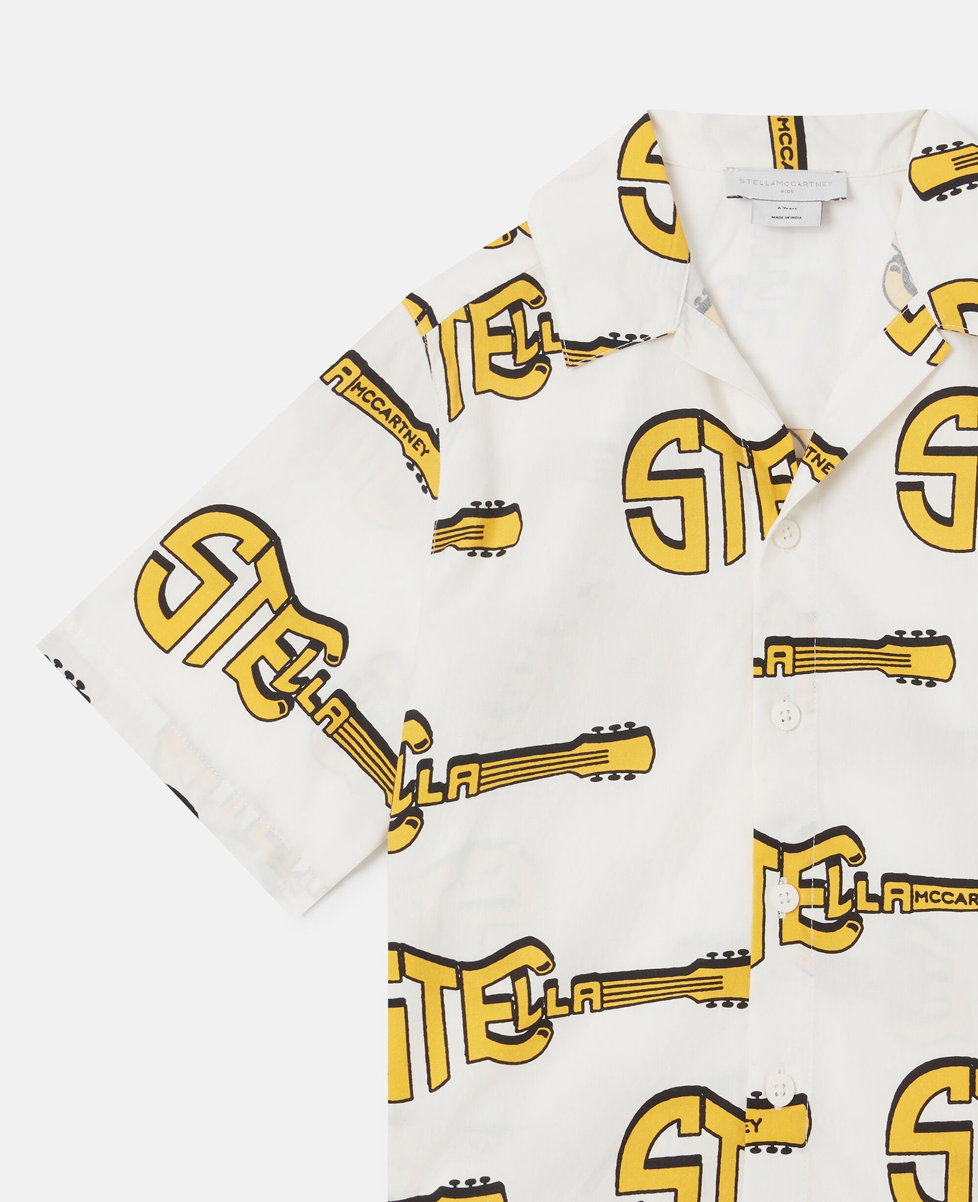 Guitar Print Short-Sleeve Shirt
