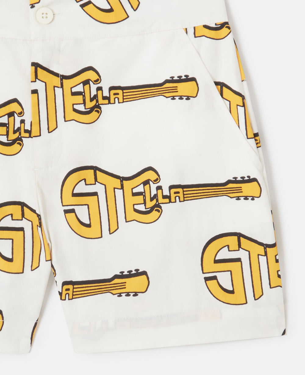 Guitar Print Shorts