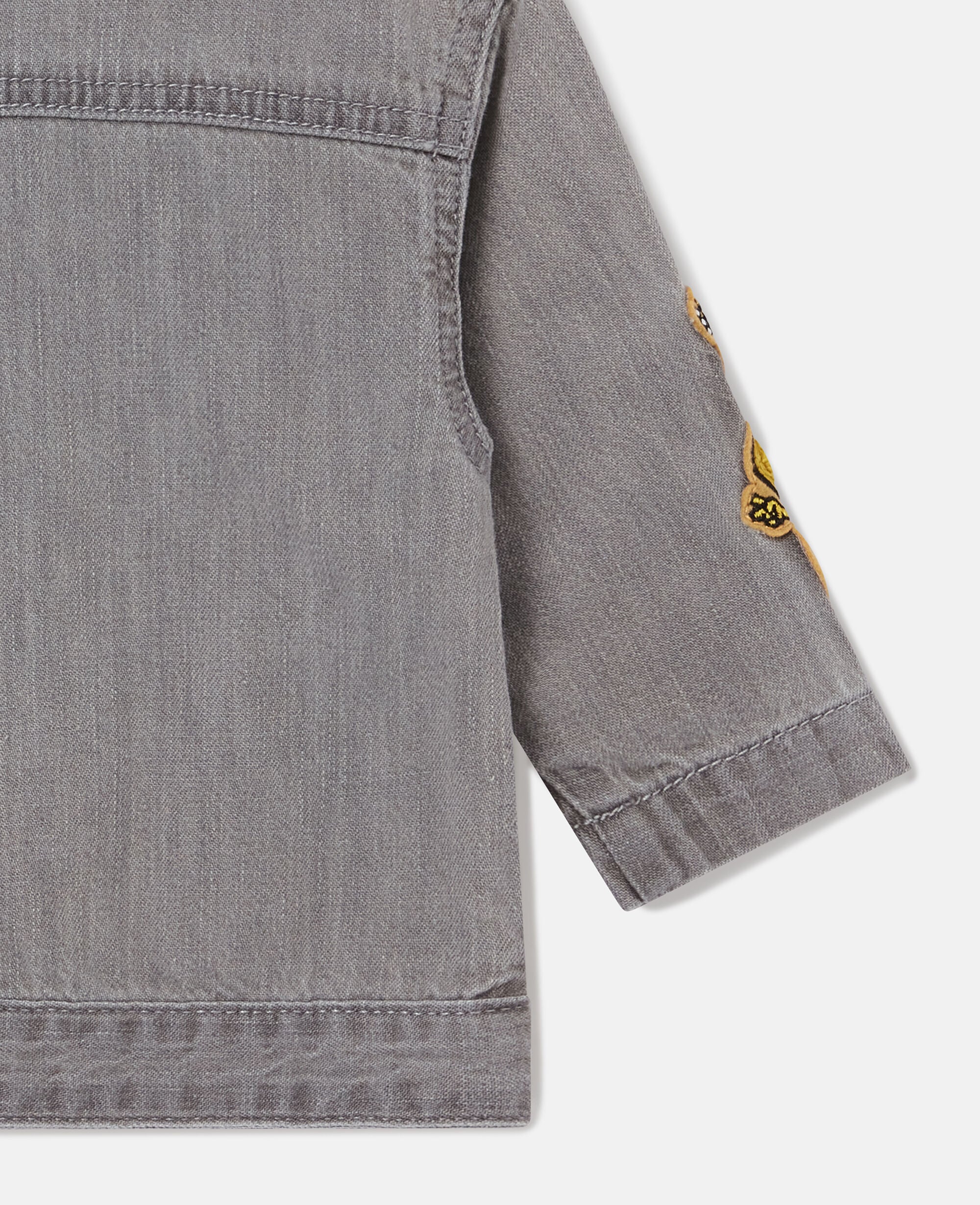 Music Graphic Embroidered Denim Jacket