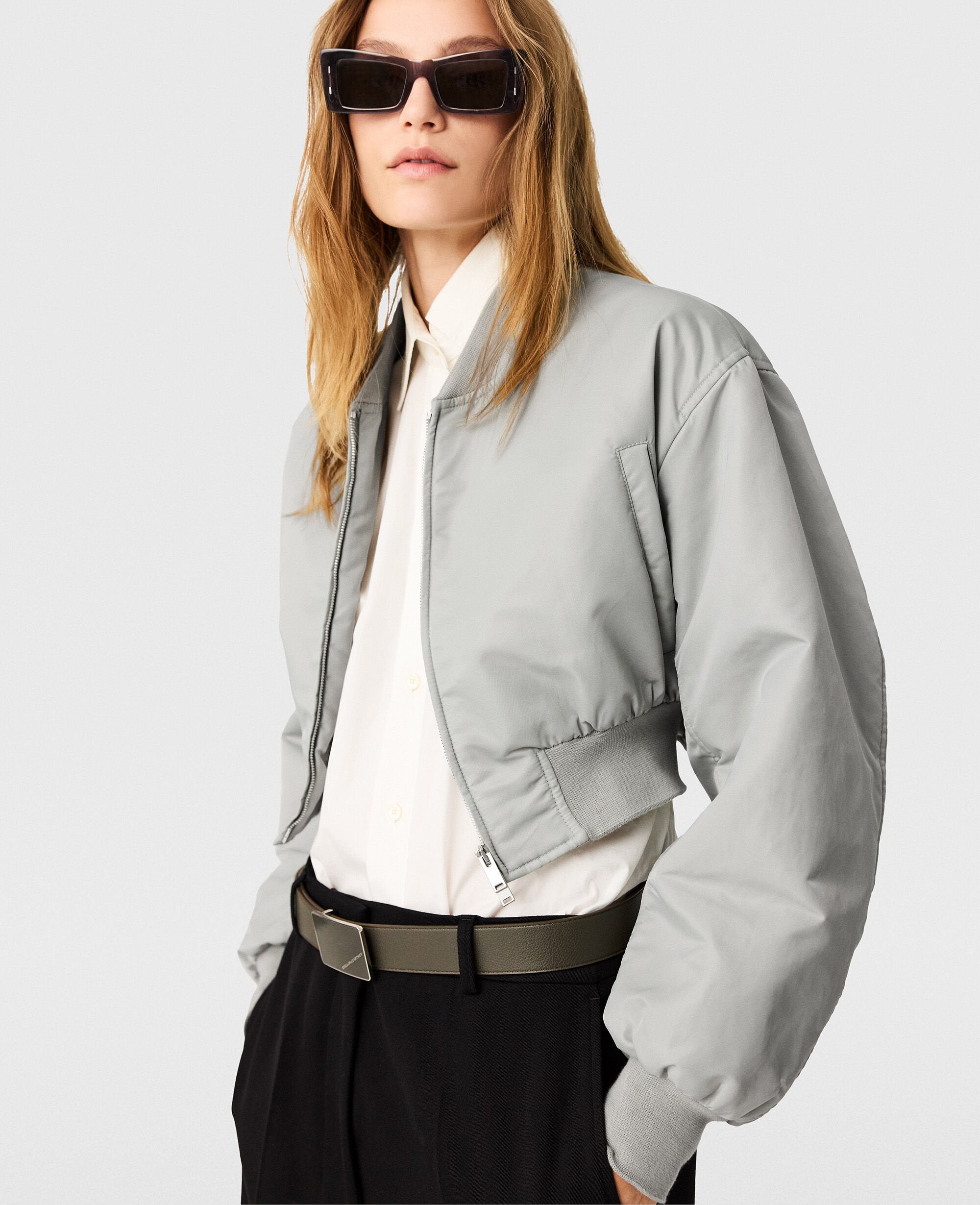 Cropped Bomber Jacket