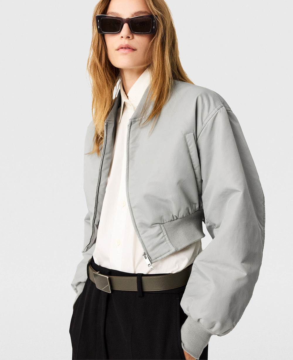 Cropped Bomber Jacket