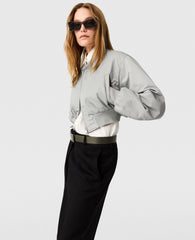 Cropped Bomber Jacket