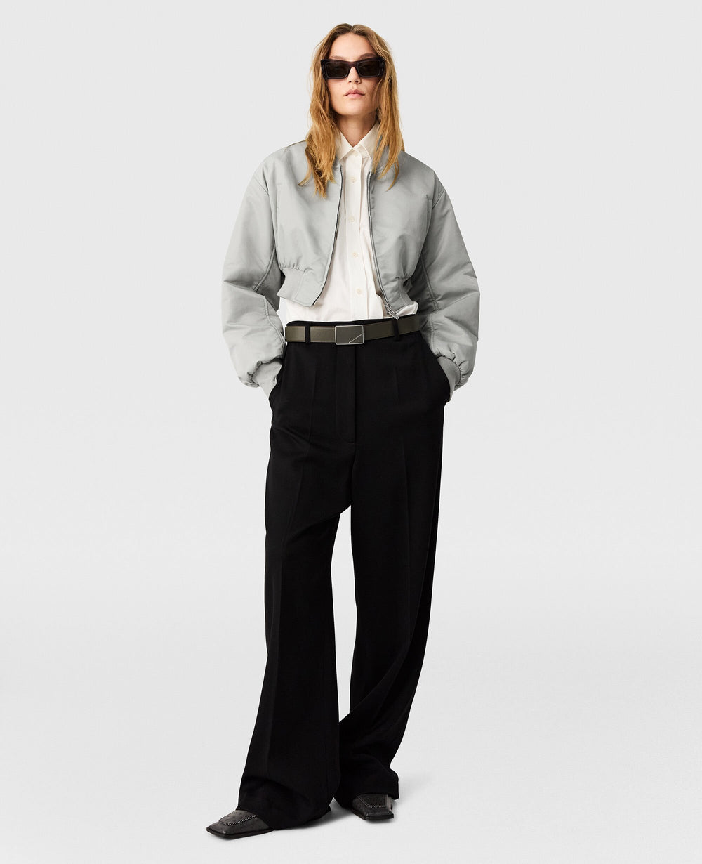 Cropped Bomber Jacket
