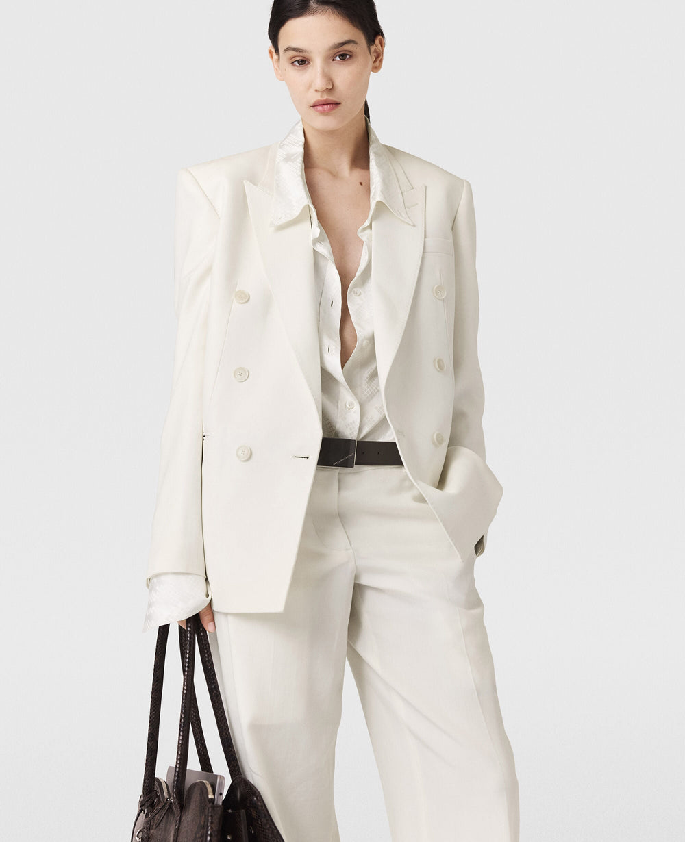Double-Breasted Tuxedo Blazer