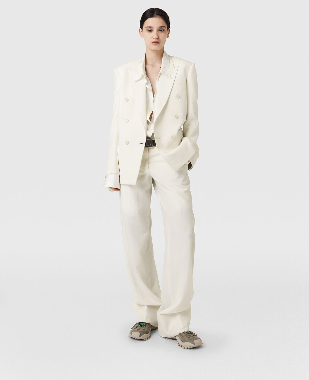 Double-Breasted Tuxedo Blazer