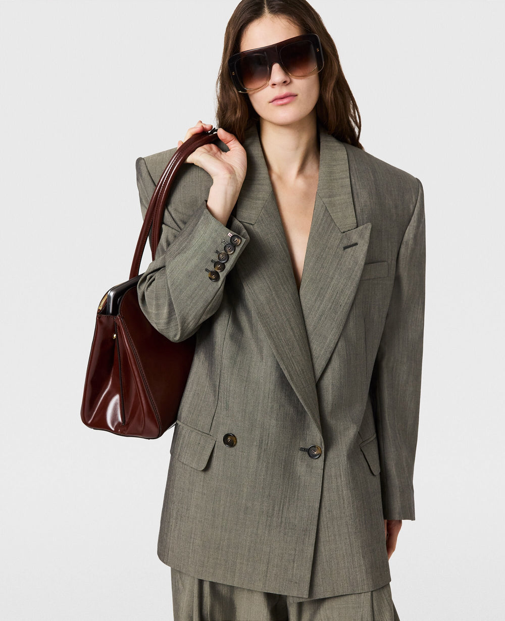 Tropical  Double-Breasted Waisted Jacket