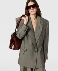 Tropical  Double-Breasted Waisted Jacket