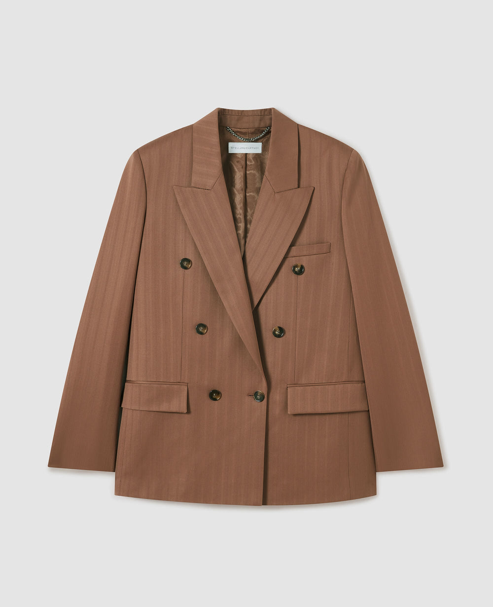 Oversized Pinstripe Double-Breasted Blazer