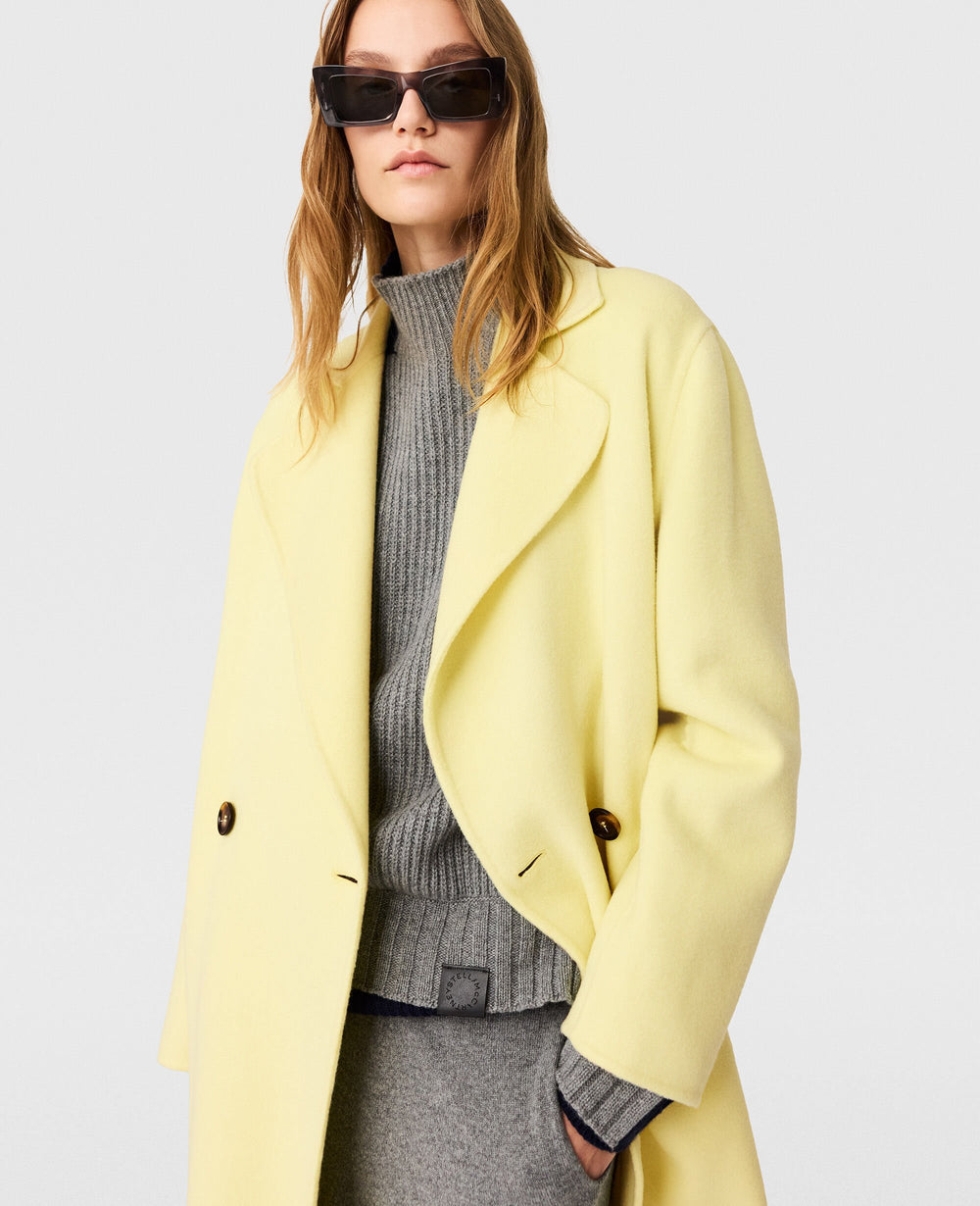 Double-Breasted Longline Peacoat