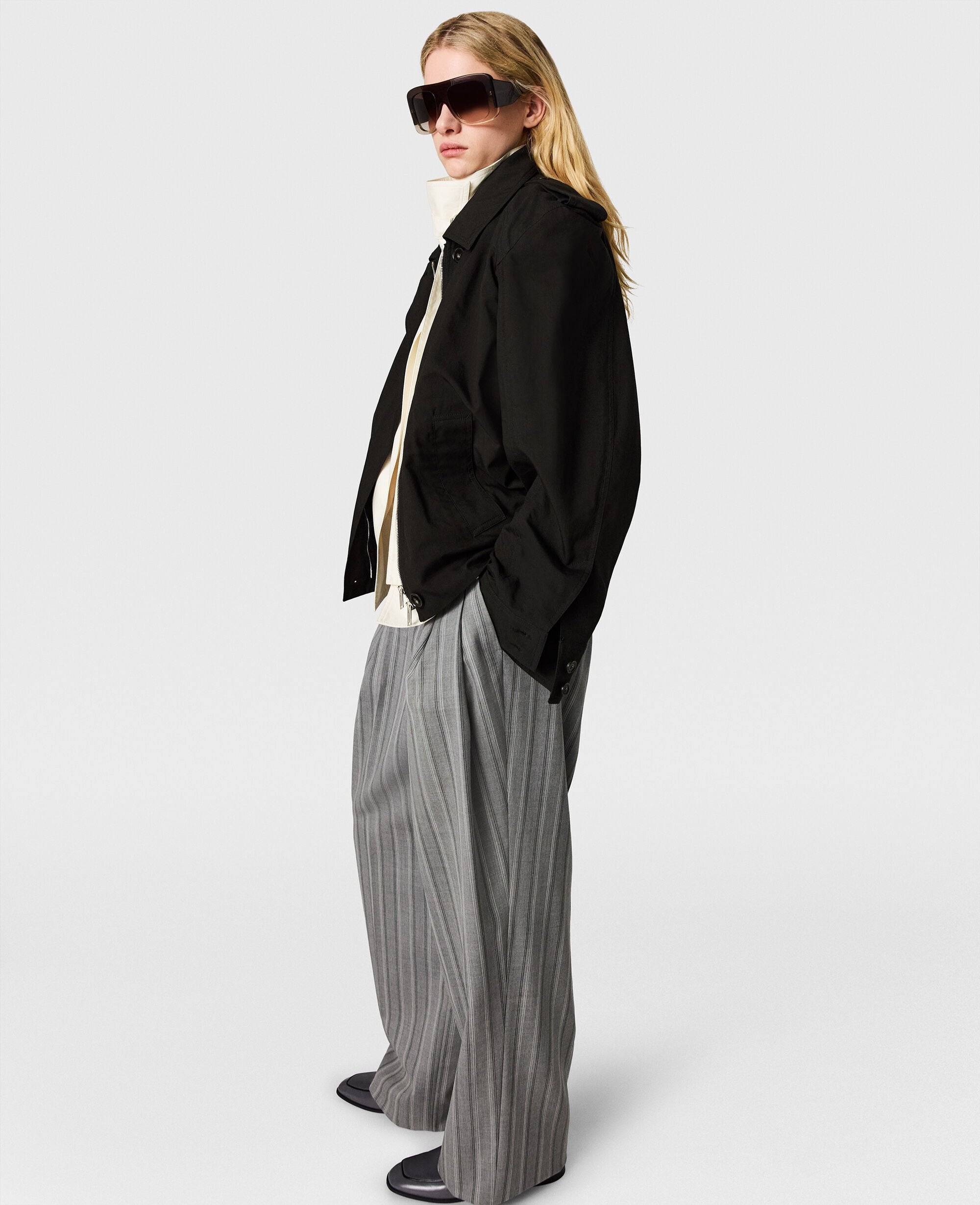 Washed Cotton Double-Layer Jacket