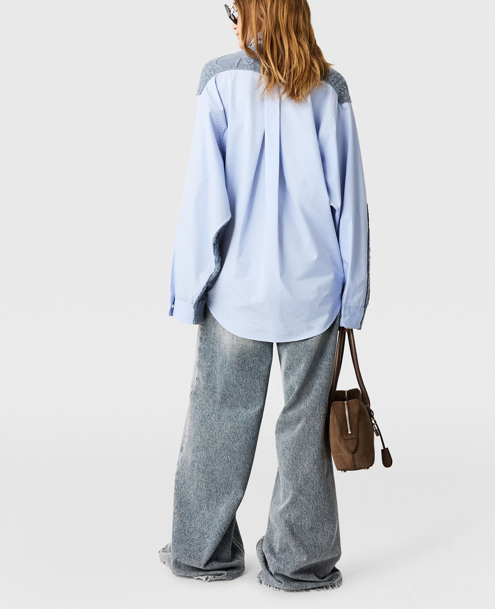 Vintage Wash Wide-Leg Jeans