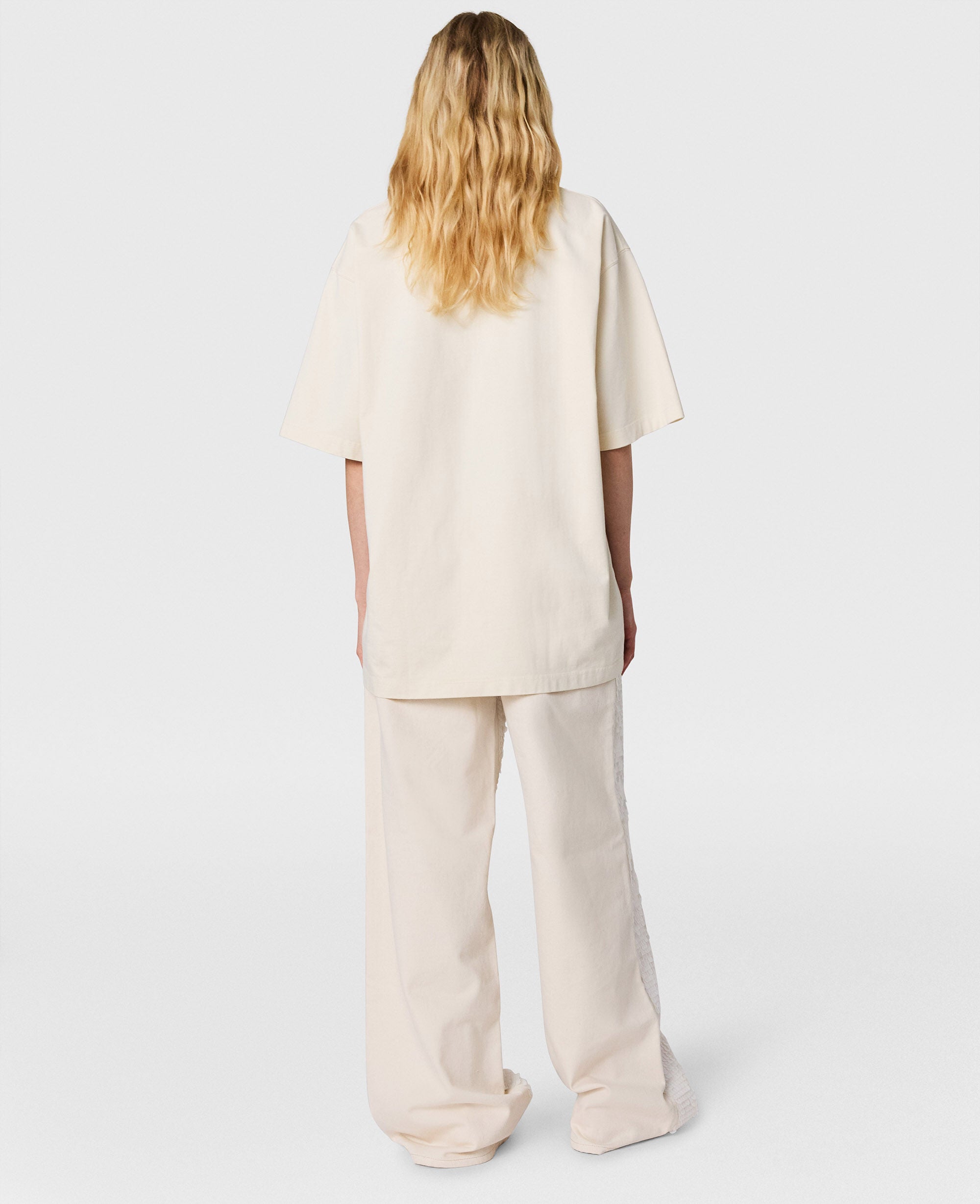 Opalescent Sequin Wide-Leg Jeans