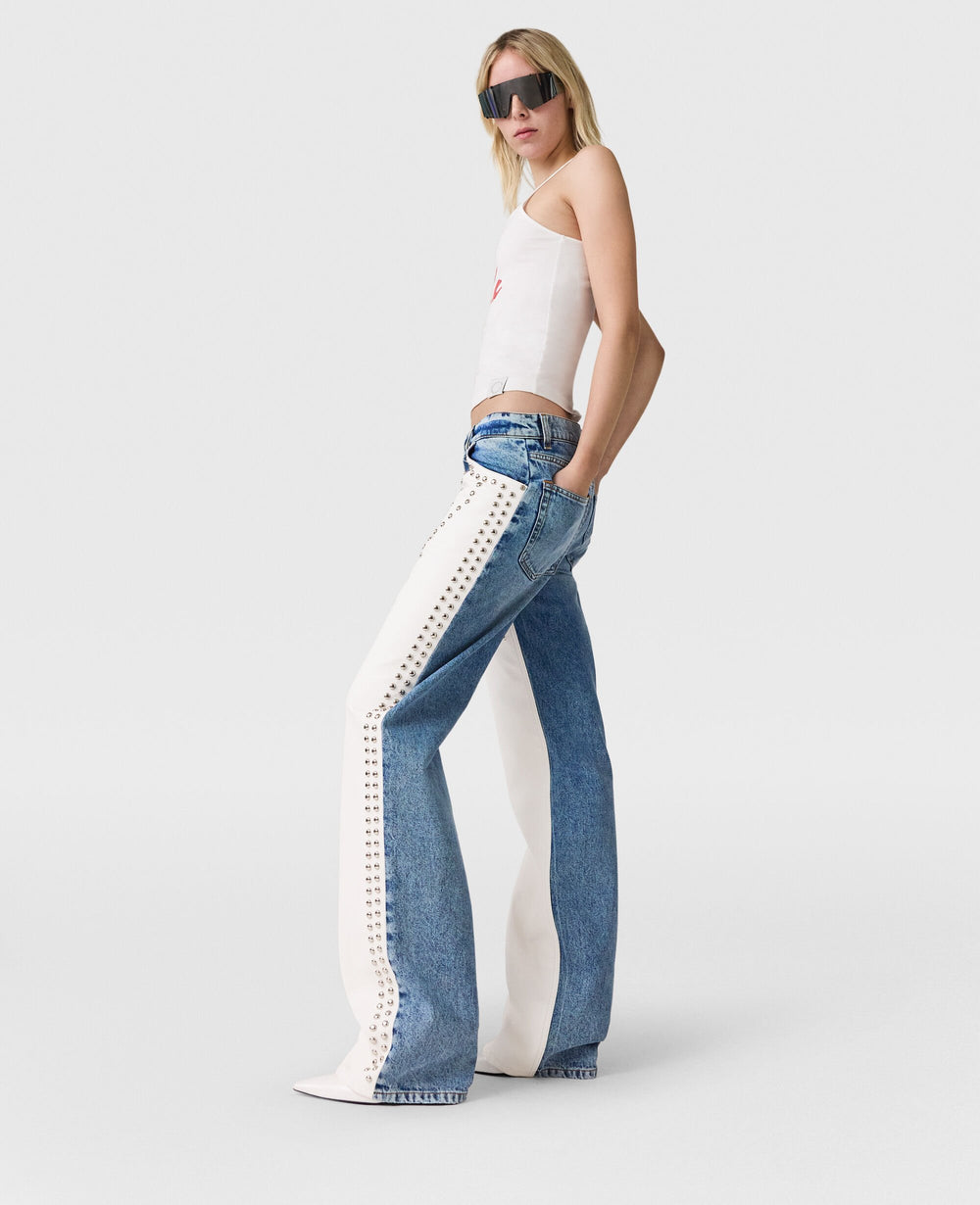 Chaps Studded Straight-Leg Jeans