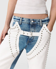 Chaps Studded Straight-Leg Jeans
