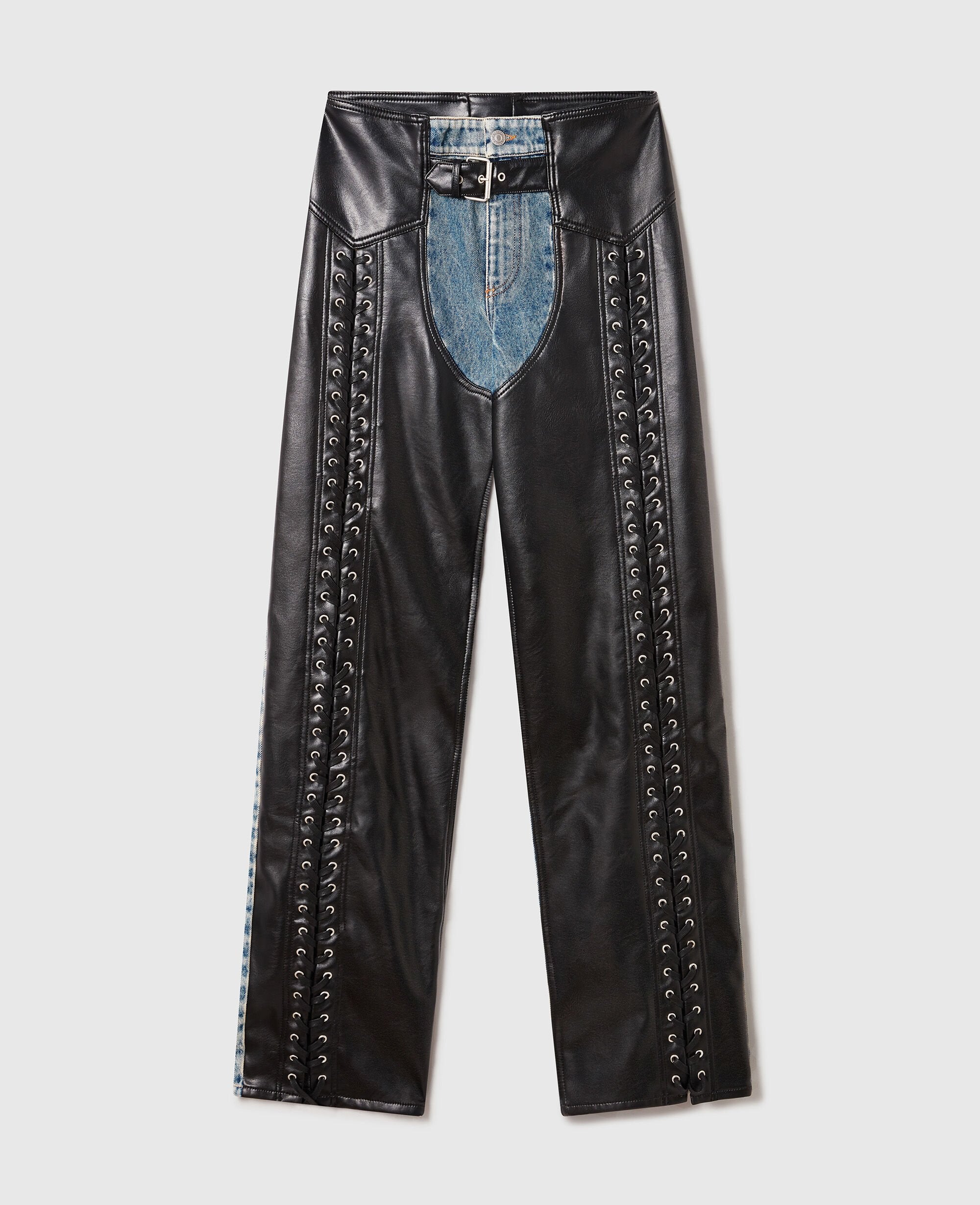 Lace-Up Vegan Chap Jeans