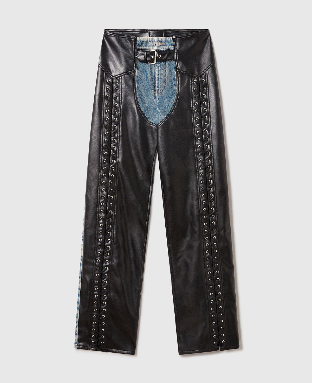 Lace-Up Vegan Chap Jeans
