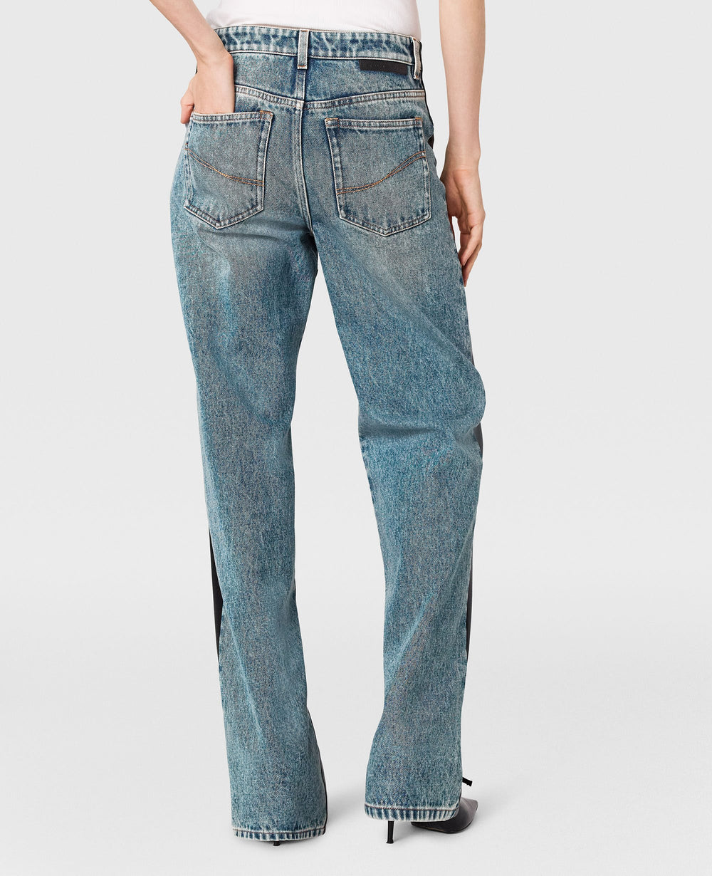 Lace-Up Vegan Chap Jeans
