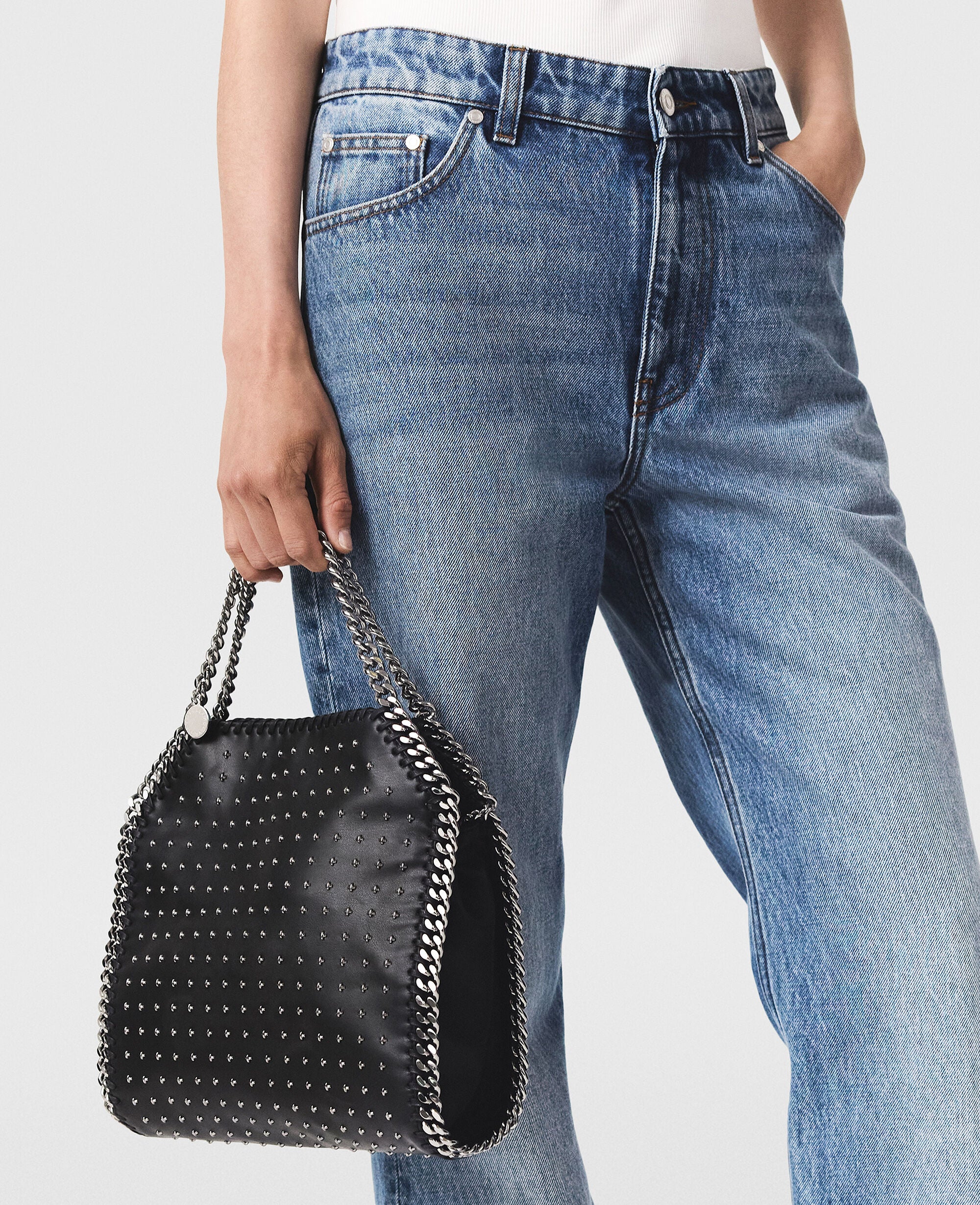 Faded Straight-Leg Mid-Rise Denim Jeans