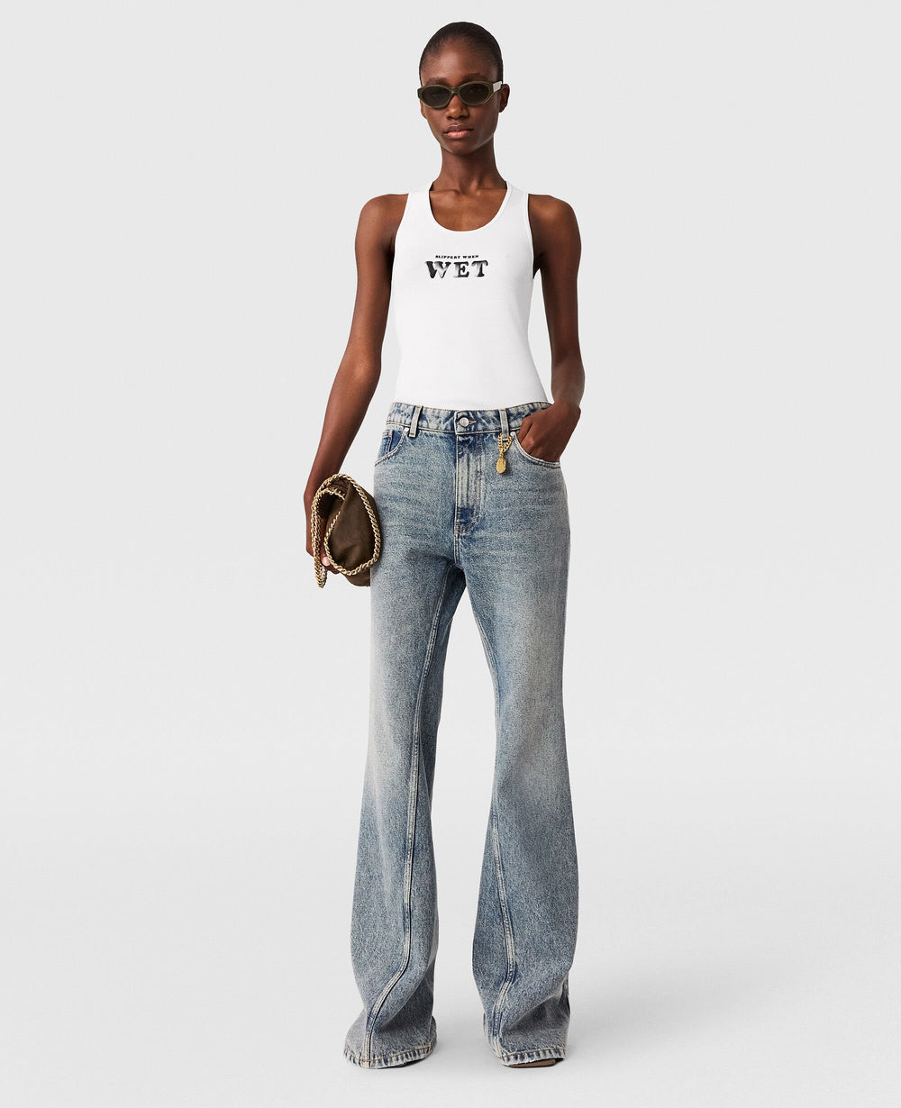 Vintage Wash Bootcut Jeans