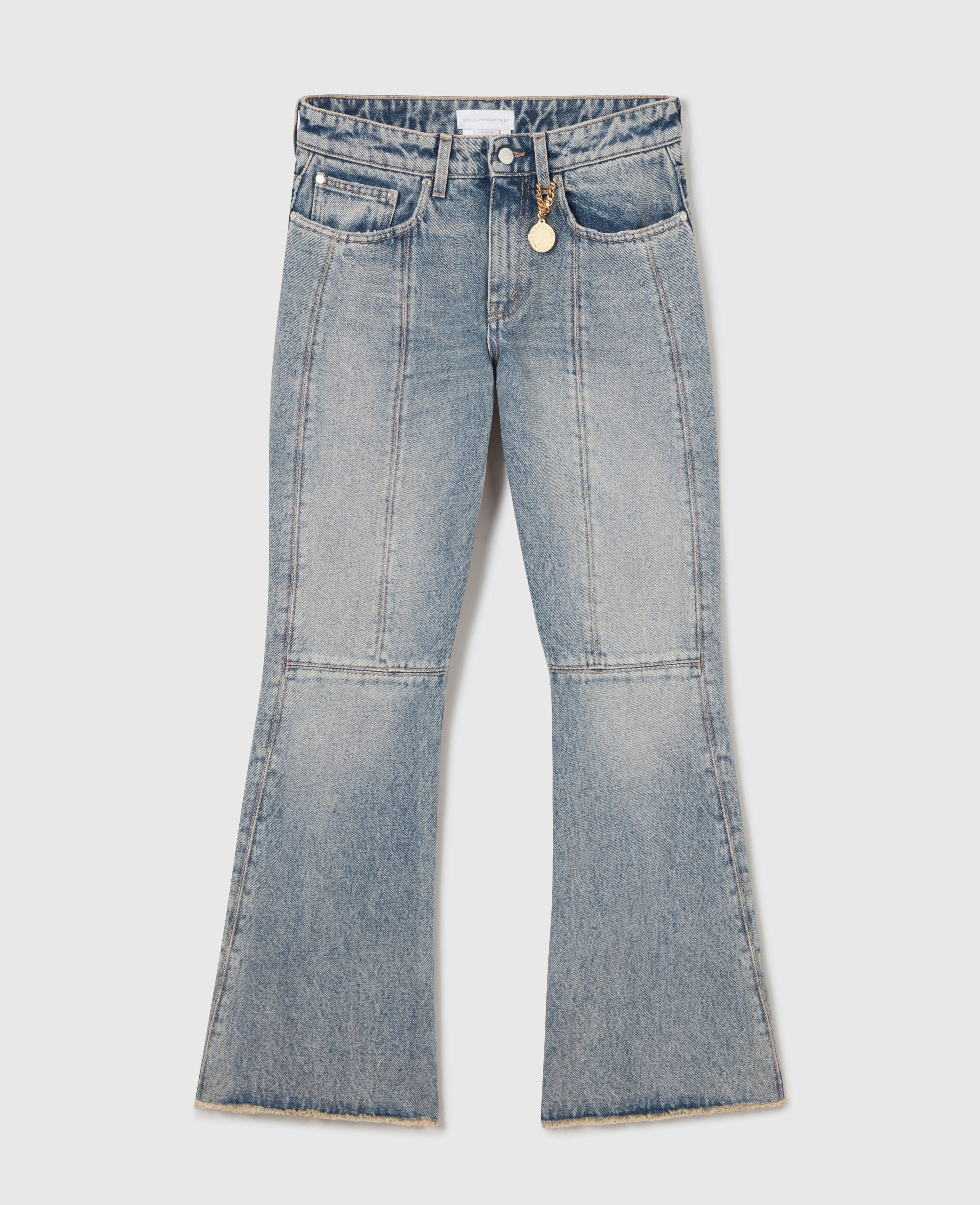 Vintage Wash Kick-Flare Jeans