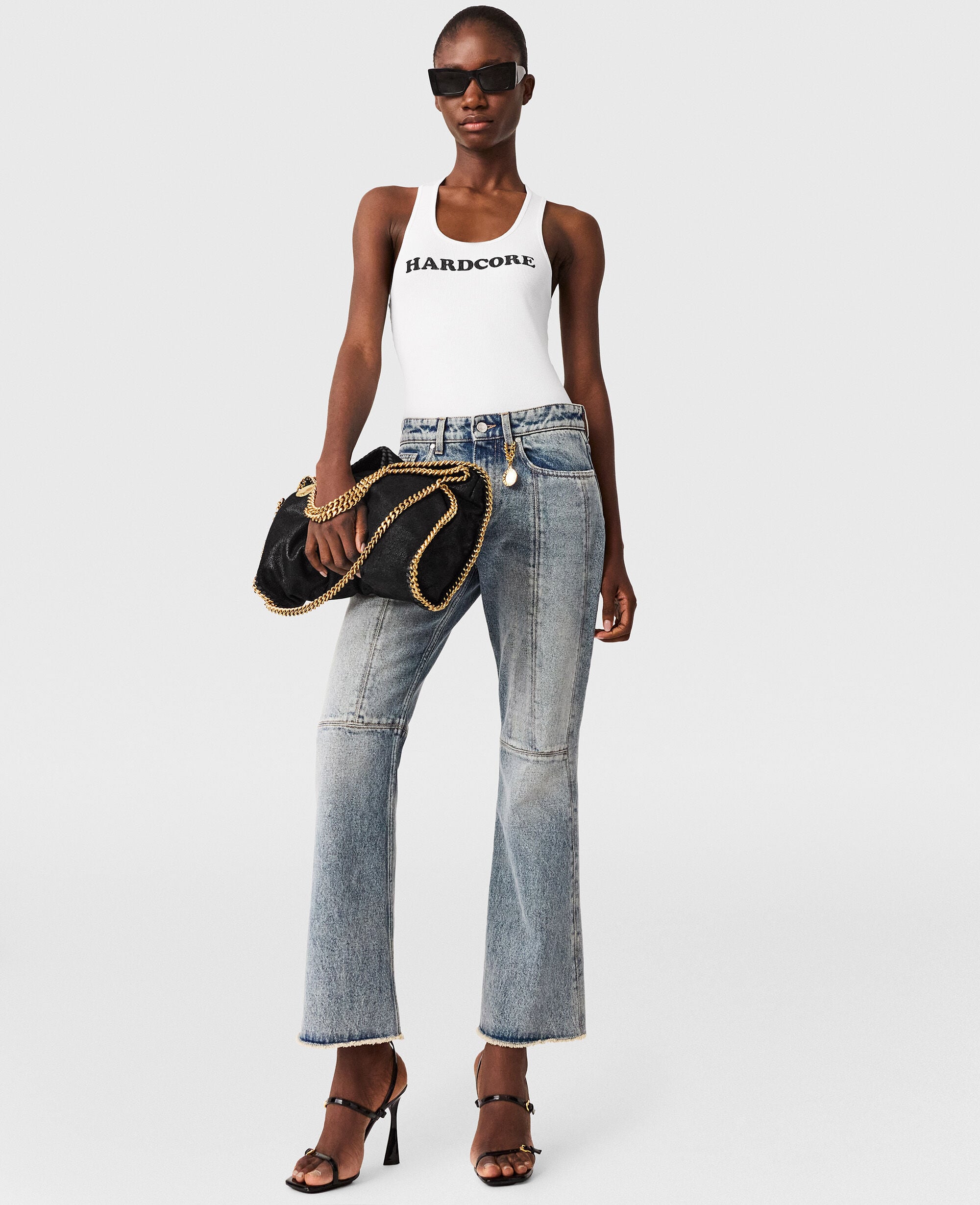 Vintage Wash Kick-Flare Jeans