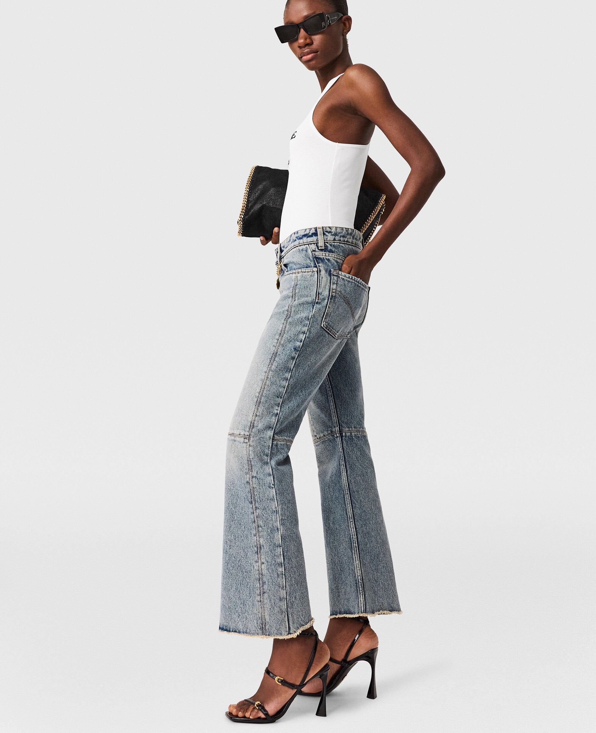Vintage Wash Kick-Flare Jeans