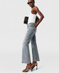 Vintage Wash Kick-Flare Jeans