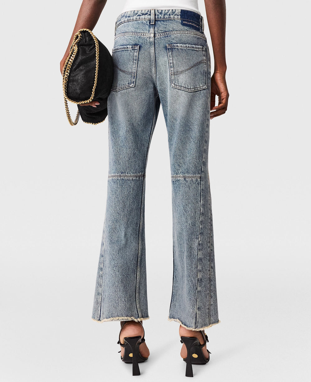 Vintage Wash Kick-Flare Jeans