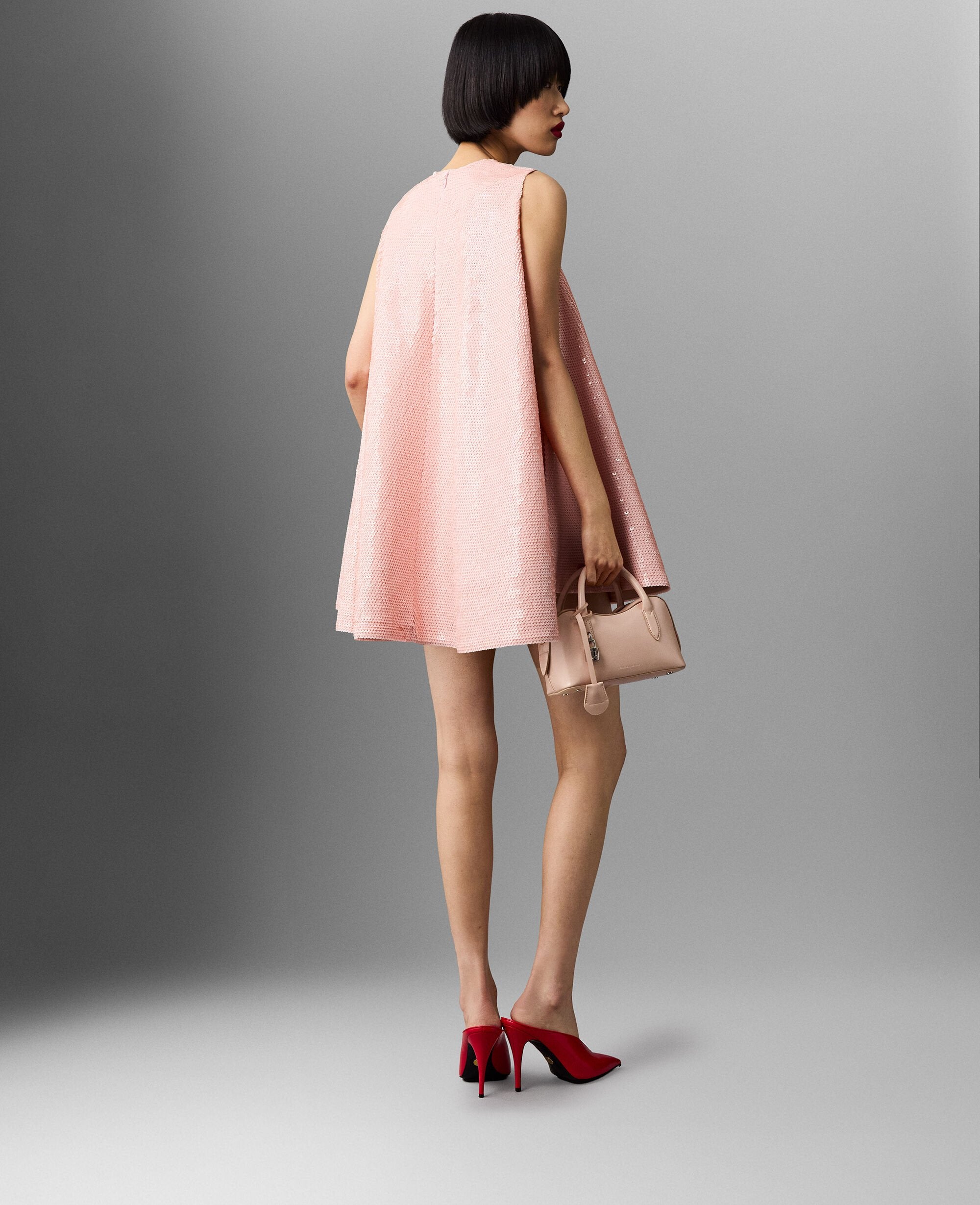 Sequin-Embellished A-Line Mini Dress