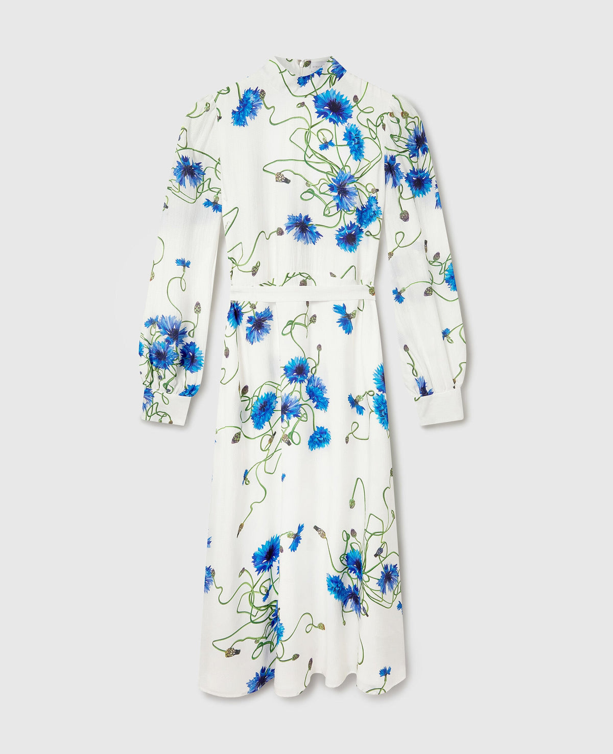Floral Print High Neck Dress