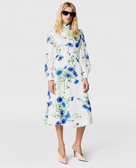 Floral Print High Neck Dress
